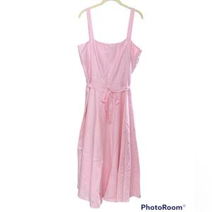 NWT Lauren Ralph Lauren Lady Pink Linen Dress